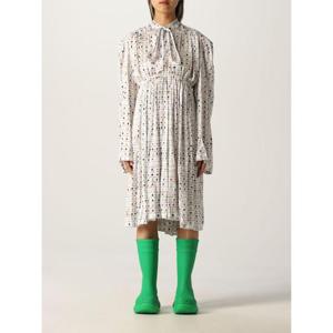 발렌시아가 미디 원피스 680795 TLL119000 WHITE