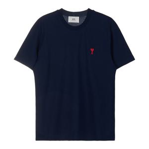 아미 스몰 하트 로고 클래식 핏 반팔 노틱블루 UTS001-724-491