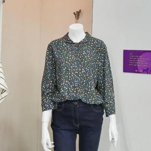 올리비아하슬러 DP01 플라워 8부 블라우스 OHDFBL106