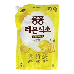 퐁퐁 레몬식초 상쾌한 레몬향 리필 1.2L 주방세제 -