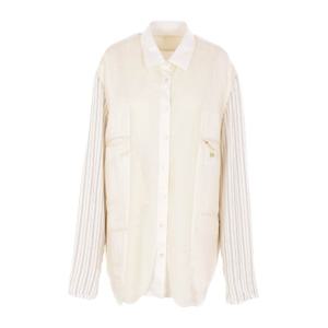 메종마르지엘라 베이지 릴렉스 리버서블 오버셔츠 S50BN0532 MT