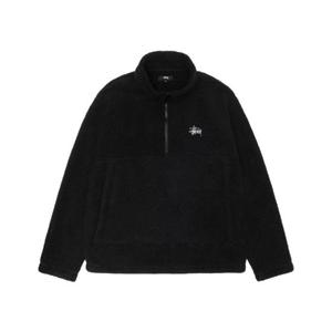 스투시 폴라 플리스 하프 집 모크넥 블랙 118542