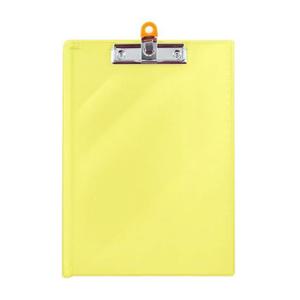소모품 문화 A4 투명클립보드 F913N-7 노랑색/스프링펜홀더