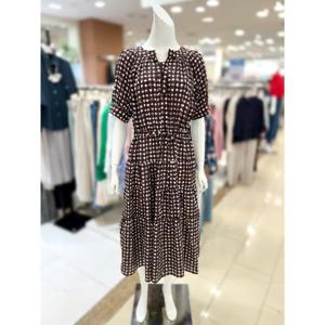 소고 세이브존01 허리 스트링 패턴 롱 원피스 AL2PA17