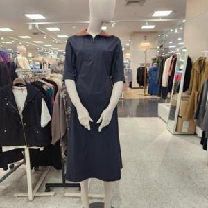 올리비아로렌 HC05 니트카라 반집업  원피스 VVC OA4F7381