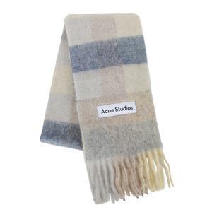 아크네 스튜디오 25FW 울믹스 체크 머플러 바닐라베이지라벤더 CA0084 DL6