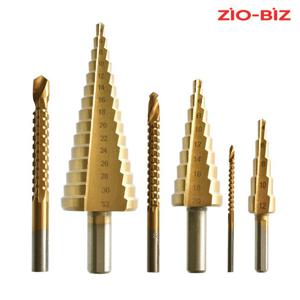 스텝드릴 6종 세트/육각 드릴비트 목공 홀쏘 기리 홀커터 천공날