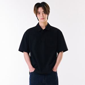 [체이스컬트][본사]남성 스트레치 반오픈 반팔 셔츠-DBRK5522D03