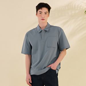 [체이스컬트][본사]남성 스트레치 반오픈 반팔 셔츠-DBRK5522D02