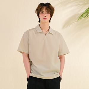 [체이스컬트][본사]남성 스트레치 풀 오버 반팔 셔츠-DBRK5521D0