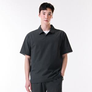 [체이스컬트][본사]남성 스트레치 풀 오버 반팔 셔츠-DBRK5521D0