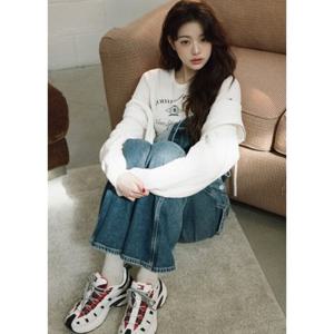 [타미진스] 여성 데이지 덩가리 데님팬츠 T32F0NED39TWT11BK