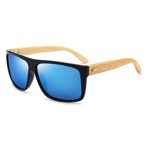 블루미러- 여성 남성 나무테 선글라스 멋스러운 여름
