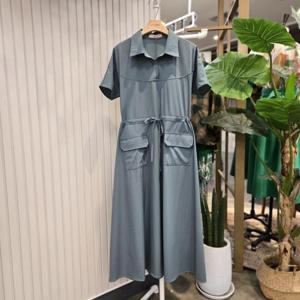 스테파니 HC05 뒷밴딩허리끈포켓원피스OP A25SO5204H