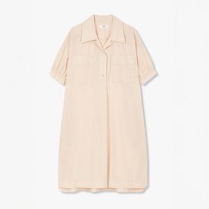 [스튜디오 톰보이]투포켓 볼륨소매 셔츠카라 원피스(양말 증정) (9105241204)