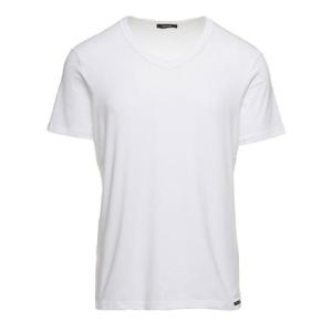 TOM FORD 코튼 화이트 V넥 티셔츠 Man Tom Ford T4M091040100