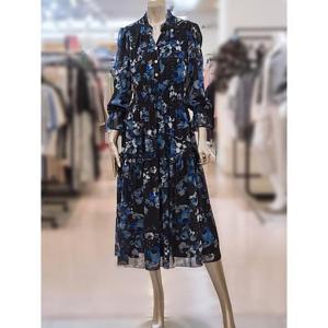 미니멈 세이브존03 미니멈 쉬폰 스모킹 프린트 플레어 원피스 AGMXCAWO7520A