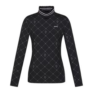 [핑골프]여성 니트 프릴 에리 포인트 하이넥 이너티셔츠 121E3TI051