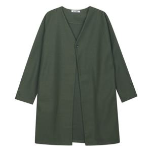 [모로엠]남성 원버튼 오버핏 롱 가디건 5C-CA-Q032-그린