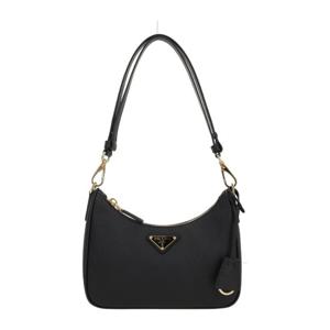 프라다 블랙 사피아노 가죽 숄더 백 1BC204VQOM NZVF0632