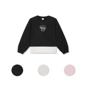 [탑텐키즈]MKF3TR2201 여아) 라이트 테리 레이어드 스웨트셔츠