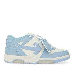 오프화이트 블루 화이트 로우탑 가죽 스니커즈 M189C9L007 0140