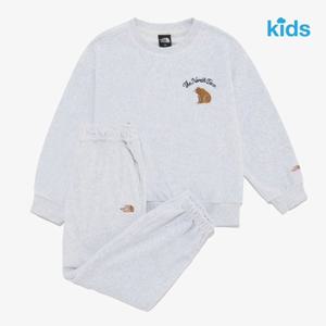노스페이스키즈 셋업 NM5MR62S 그레이 애니메이트 스웨트 세트