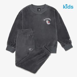 노스페이스키즈 셋업 NM5MR62T 차콜 애니메이트 스웨트 세트
