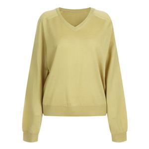 샵앤) 여성 국산 루즈핏 브이넥 나그랑 니트 티셔츠 FRB-WKN-20780-머스타드