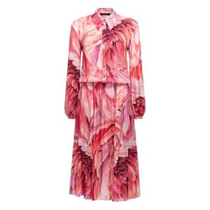 25 FW 로베르토 카발리 페더 프린트 버튼다운 미디 드레스 SWT1176DL71 TP442654987