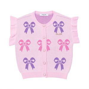 [프렌치캣(백)]PK 리본 니트 베스트 Q44DBW031