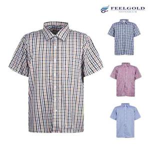 [필골드] 남성 듀간 반팔 체크 남방셔츠  FF380