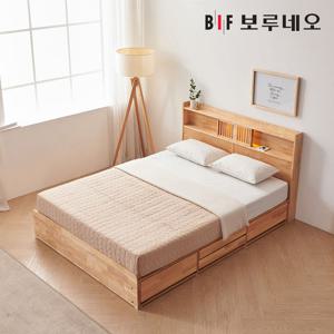보루네오하우스 프라임 컴피 LED 원목 수납침대 SS+40T FO6514