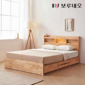 보루네오하우스 프라임 휴 LED 원목 수납침대 SS프레임 FO6501