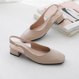 [갓슈]  갓슈 비키브이 3cm 로우힐 슬링백 빅사이즈