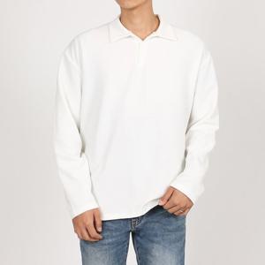 남성 링클프리 베이직 오픈 카라넥 티셔츠 SO-KAA-Q003-아이보리