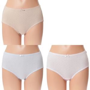 [비비안(언더웨어)]엠보싱느낌 부인용 엄마 할머니 면혼방팬티 3컬러세트 PT7407SET