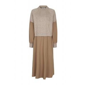 [레코브](레코브) 니트 패치 우븐 원피스(SB31BXOP561X)