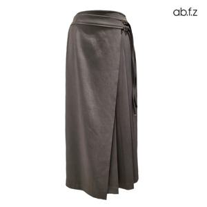 [에이비에프지]랩스타일 주름디테일 A라인 롱 스커트 APZ5QS36G