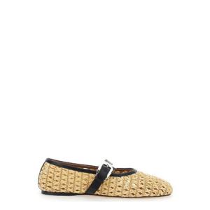 파리 텍사스 Sveva 버클 발레 플랫 PX1638XSWVT NATURALEBLACK TP936233423