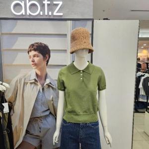 Ab.f.z DP01 앞단추카라넥숏반팔니트 AFZ2HW32