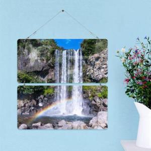 아트박스/꾸밈 nm040-멀티아크릴액자_무지개가핀폭포풍경(2단)