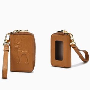 [헤지스] 브라운 퍼피배색 소가죽 키홀더 HIHO5F255W2