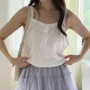 빅사이즈 507 여친여리핏주름나시 DGOU835