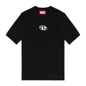 디젤 블랙 리브 크루넥 티셔츠 A196740DLAX 9XX