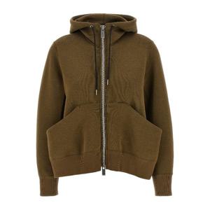 사카이 루즈 핏 프론트 지퍼 후드 가디건 2508061 642