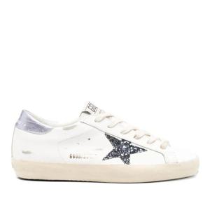 골든구스 화이트 글리터 스타 로우탑 스니커즈 GWF00101F007539