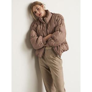 [리오벨][리오벨]FAUX 레더 셔링 덕다운 코트 LV4DW0009