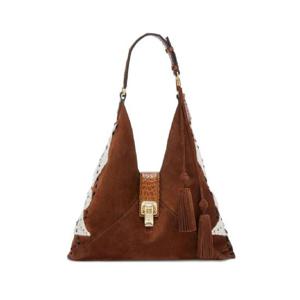 25 FW 에르마노설비노 아가일 자수 스웨이드 토트 백 D473S303RDIW TP441948485