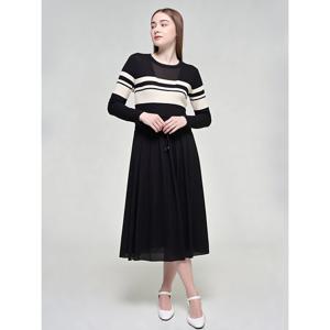 [레코브](레코브) 니트 배색 허리스트링 원피스(LC31CXOP567X)